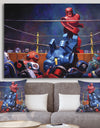 Robot Boxing - Modern & Contemporary Premium Canvas Wall Art