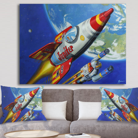 Space Patrol 2 - Modern & Contemporary Canvas Wall Art