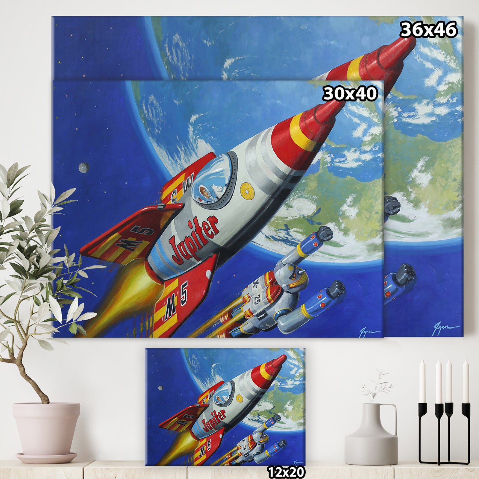 Space Patrol 2 - Modern & Contemporary Canvas Wall Art