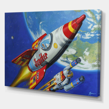 Space Patrol 2 - Modern & Contemporary Canvas Wall Art
