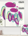 Fuchsia And Blue Scribble I - Mid-Century Modern Premium Canvas Wall Art