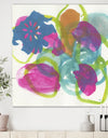 Fuchsia And Blue Scribble II - Mid-Century Modern Canvas Wall Art