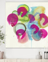 Fuchsia And Blue Scribble III - Mid-Century Modern Gallery-wrapped Canvas