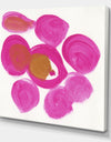 Pink Circular Composition - Mid-Century Modern Canvas Artwork