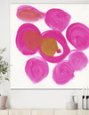 Pink Circular Composition - Mid-Century Modern Canvas Artwork