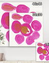 Pink Circular Composition - Mid-Century Modern Canvas Artwork