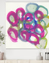 Fuchsia And Blue Scribble III - Mid-Century Modern Premium Canvas Wall Art