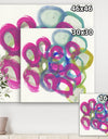 Fuchsia And Blue Scribble III - Mid-Century Modern Premium Canvas Wall Art