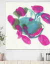 Fuchsia And Blue Scribble IV - Mid-Century Modern Canvas Wall Art