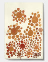 Terracota Petals Outburs - Mid-Century Modern Canvas Art Print