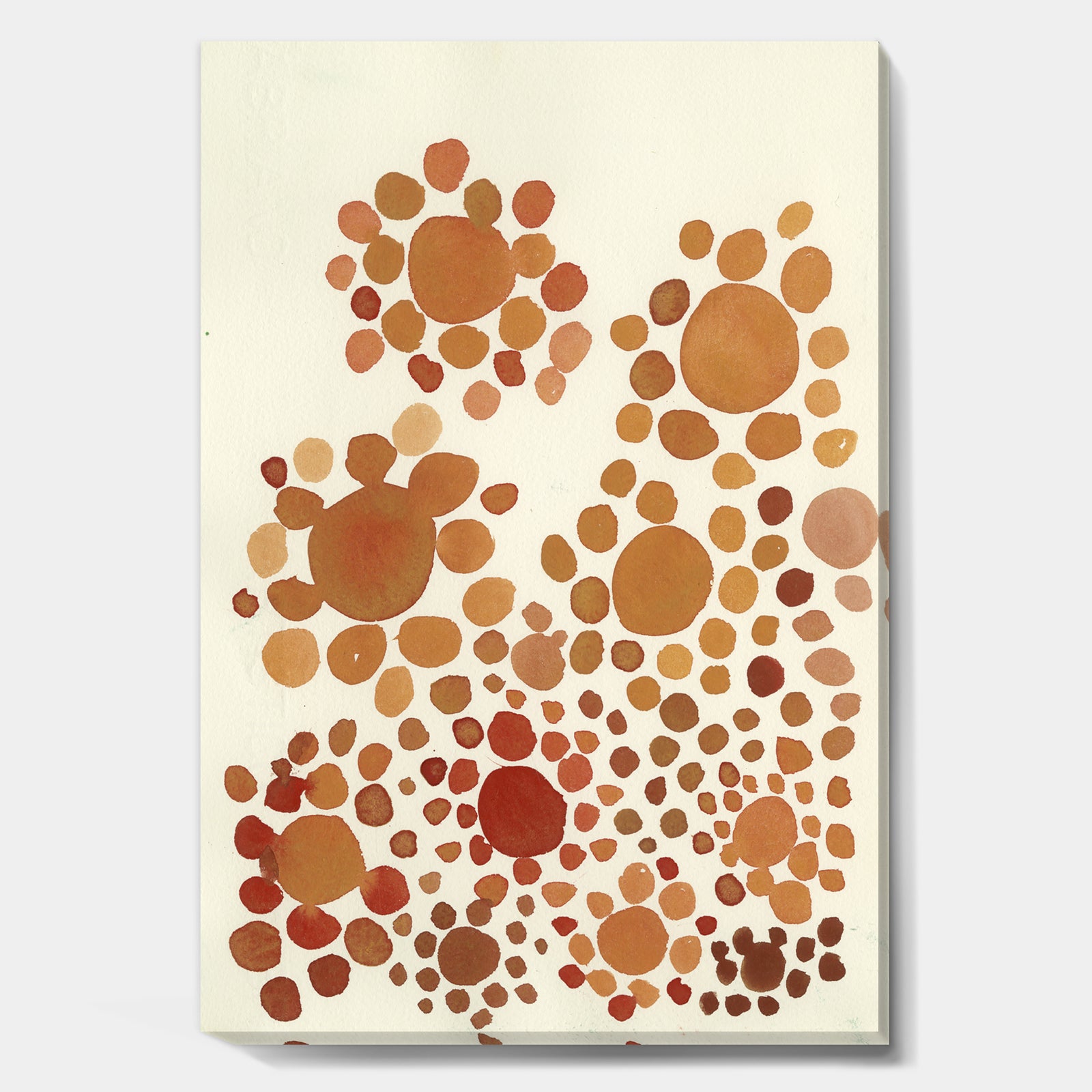 Terracota Petals Outburs - Mid-Century Modern Canvas Art Print