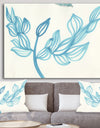 Blooming Blue - Mid-Century Modern Gallery-wrapped Canvas