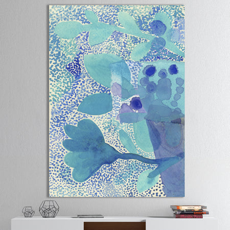 Sea Garden Impression - Mid-Century Modern Canvas Artwork