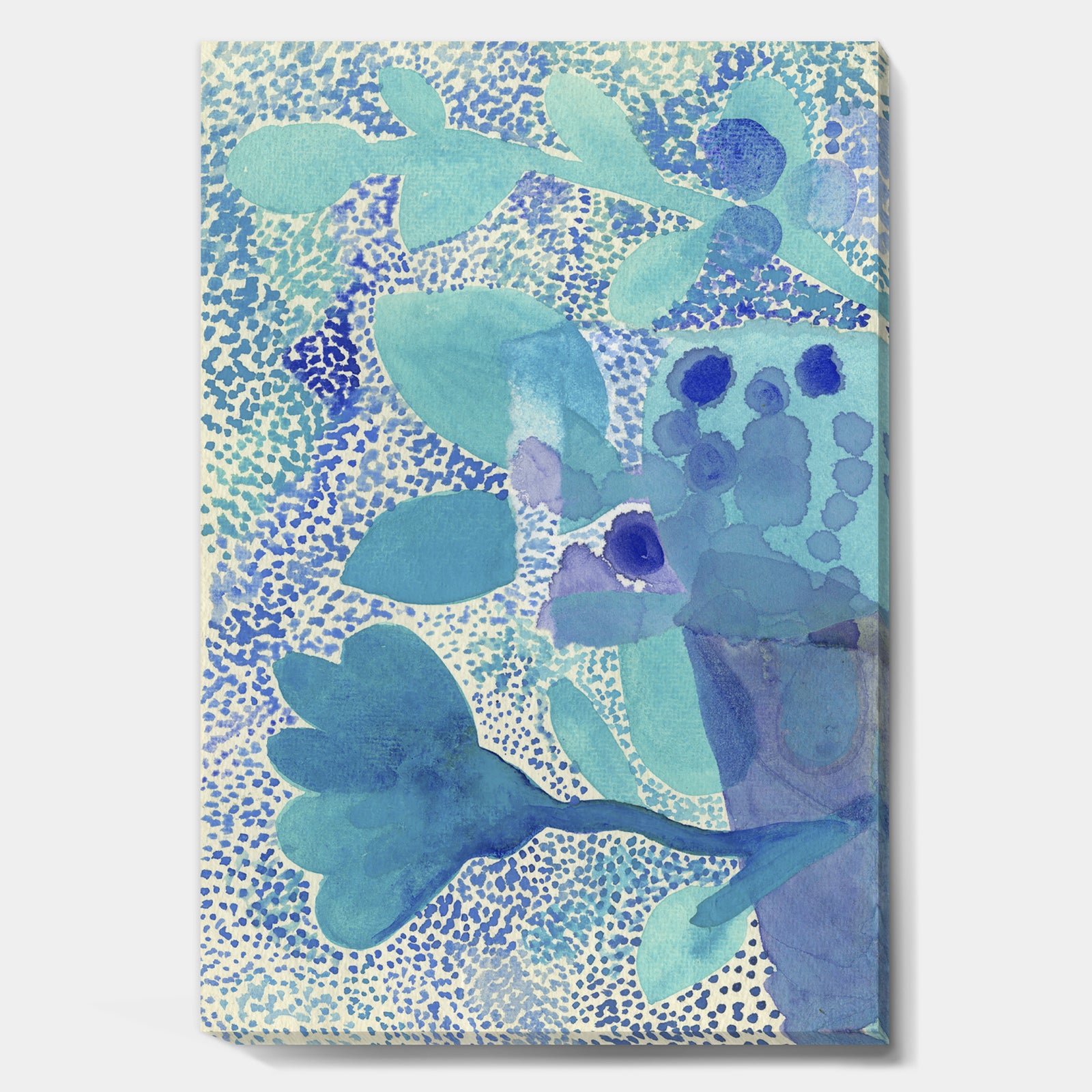 Sea Garden Impression - Mid-Century Modern Canvas Artwork