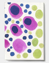 Purple, Green and Blue Circular - Mid-Century Modern Canvas Art Print