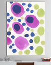 Purple, Green and Blue Circular - Mid-Century Modern Canvas Art Print