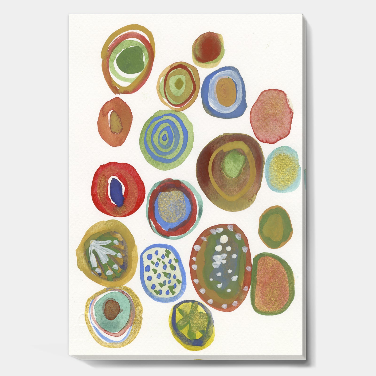 Circular Composition II - Mid-Century Modern Canvas Artwork