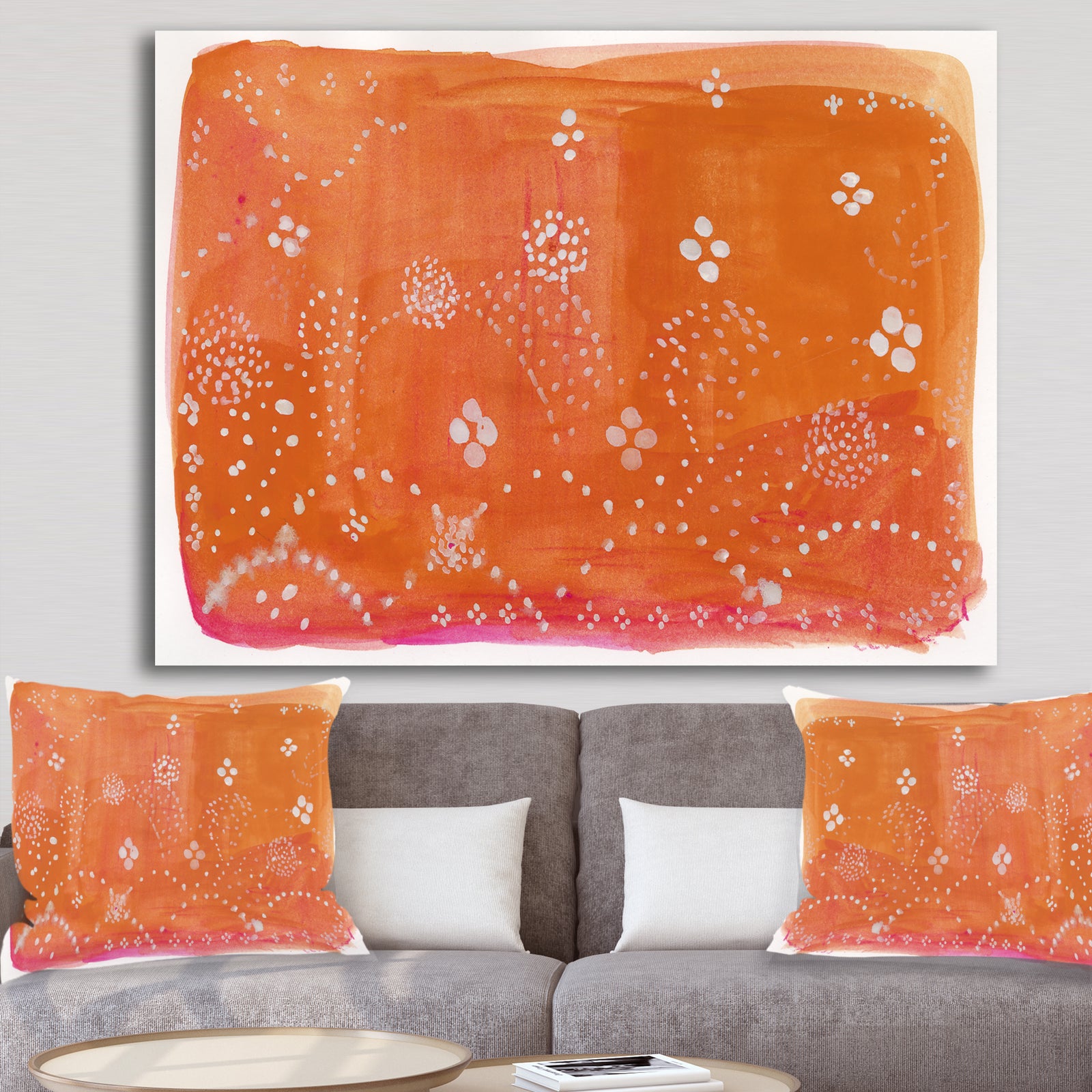 Indian Orange Composition - Premium Canvas Wall Art