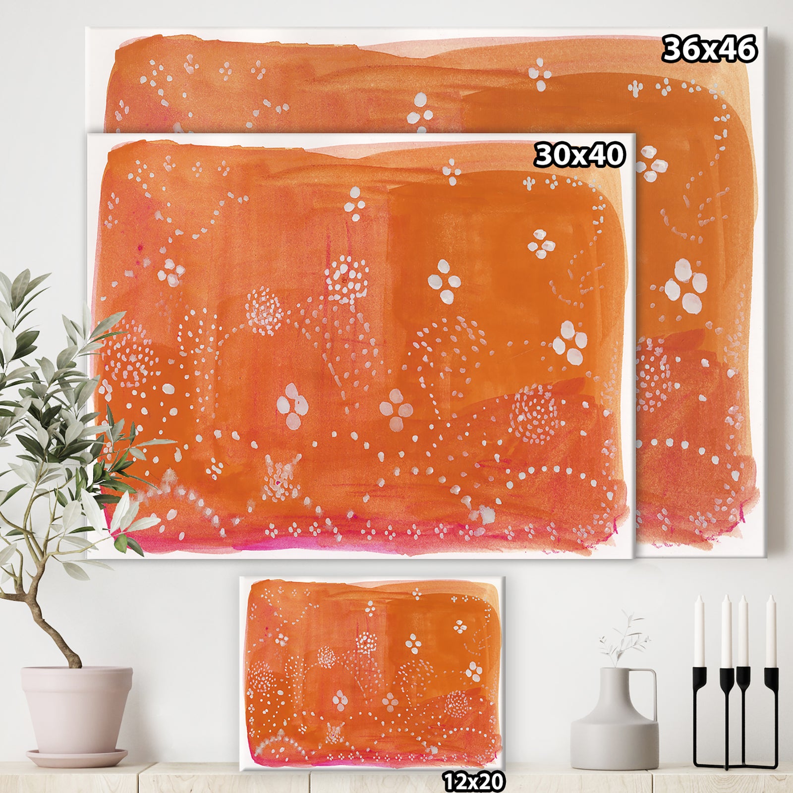 Indian Orange Composition - Premium Canvas Wall Art