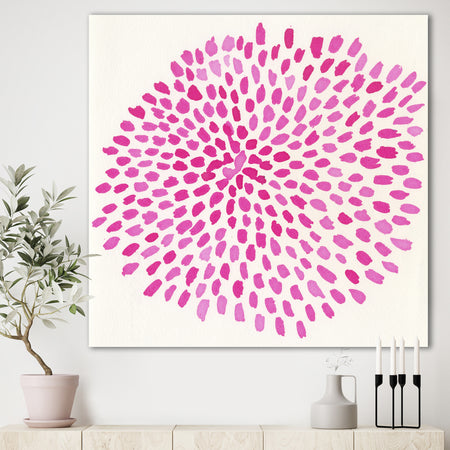 Pink Burst - Mid-Century Modern Canvas Wall Art