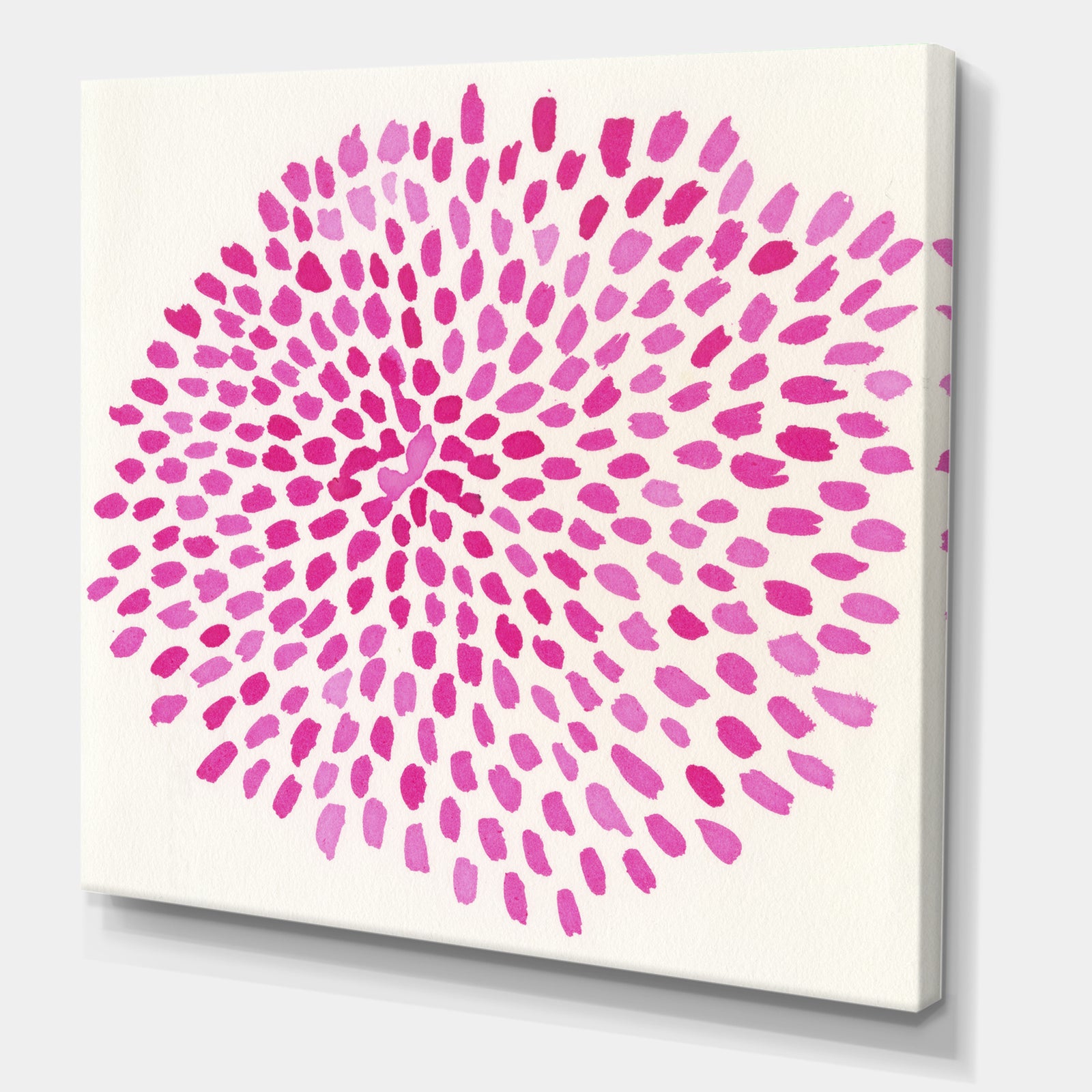 Pink Burst - Mid-Century Modern Canvas Wall Art