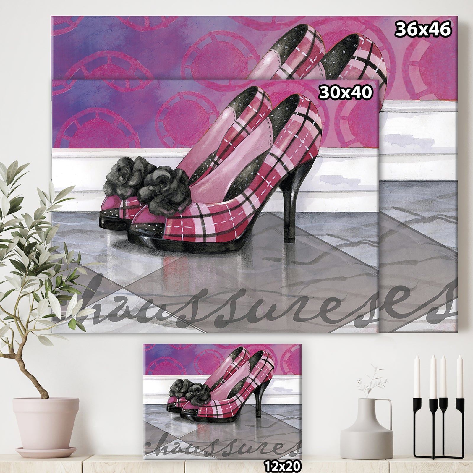 Plaid Heels - Fashion Gallery-wrapped Canvas