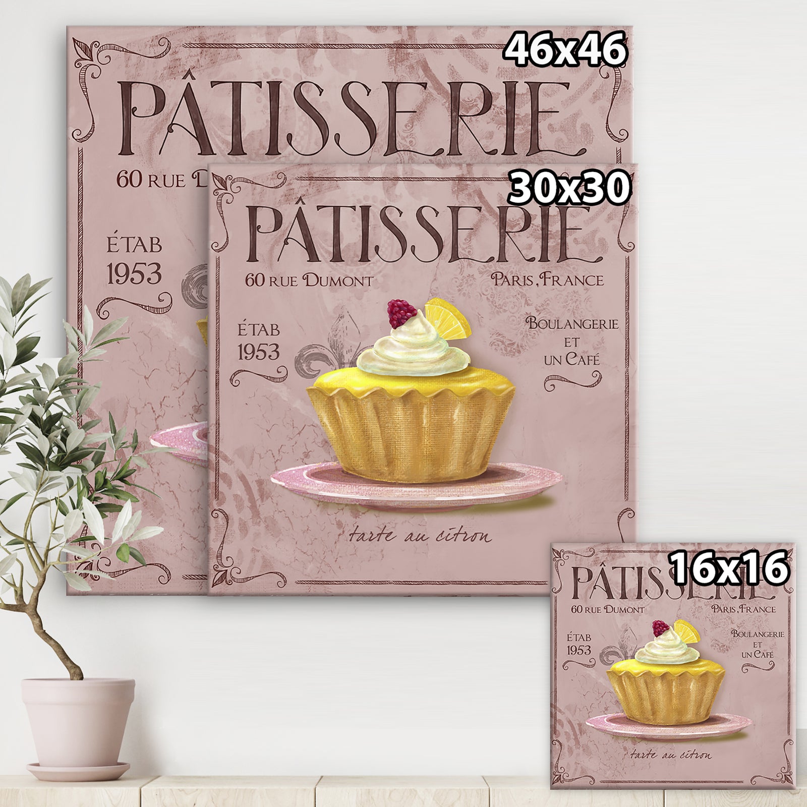 Patisserie 4 - Cottage Canvas Artwork