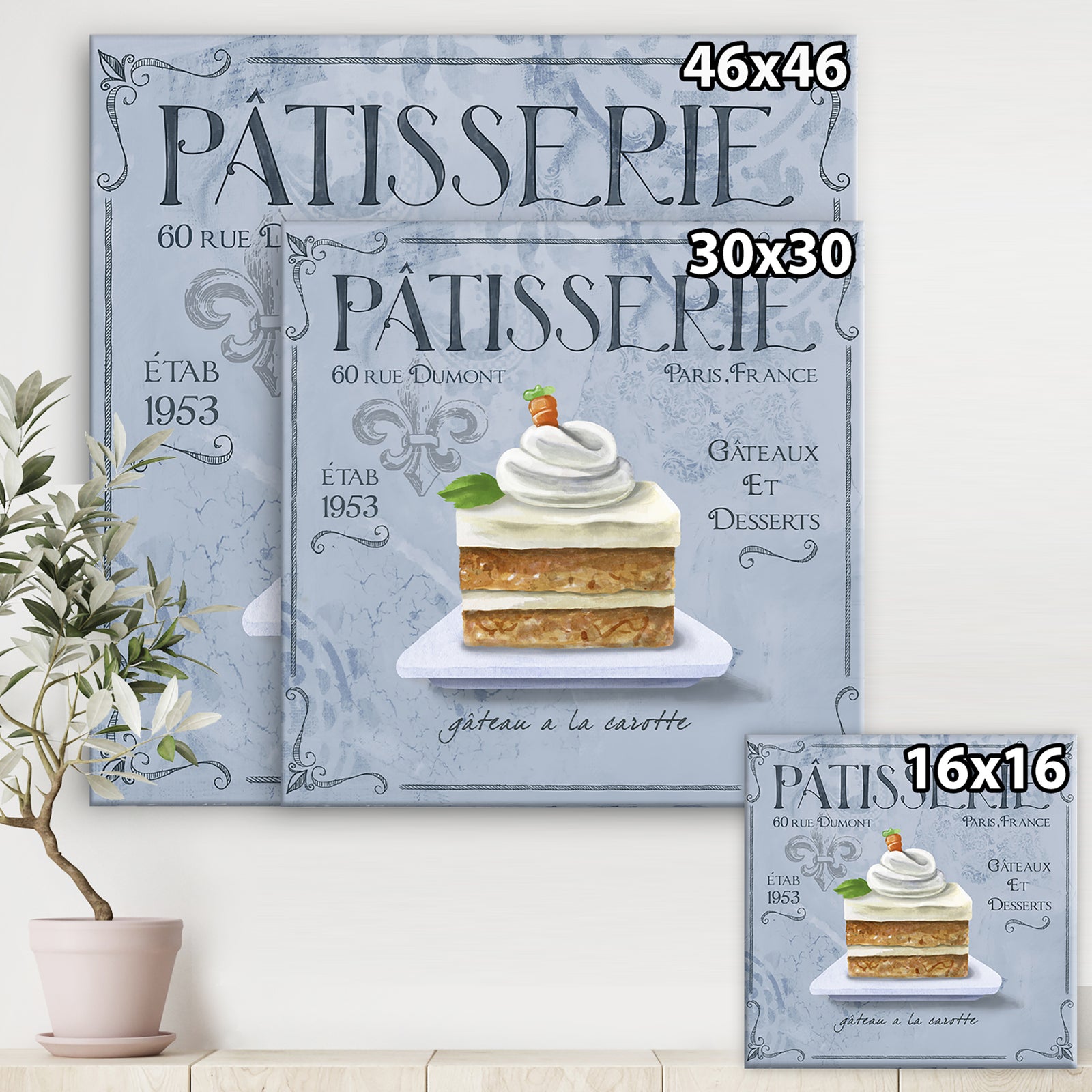 Patisserie 9 - Cottage Canvas Wall Art