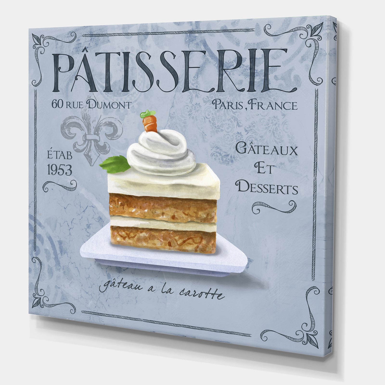 Patisserie 9 - Cottage Canvas Wall Art