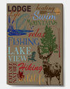 Lodge Type Throw - Lake House Canvas Art Print