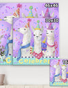 Llama Party - Modern & Contemporary Gallery-wrapped Canvas