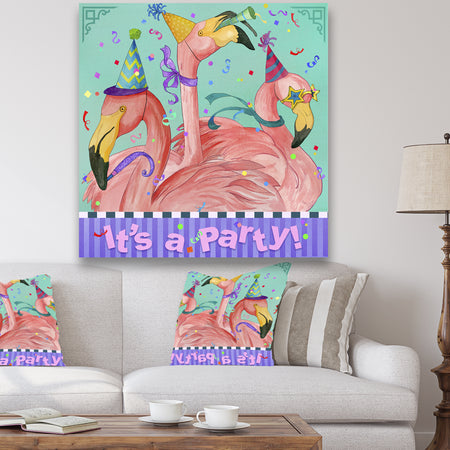 Flamingo Party - Modern & Contemporary Canvas Artwork