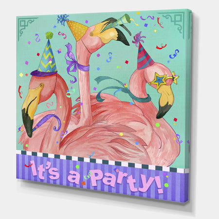 Flamingo Party - Modern & Contemporary Canvas Artwork