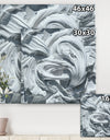 Waves of White Gray Paint - Modern & Contemporary Premium Canvas Wall Art