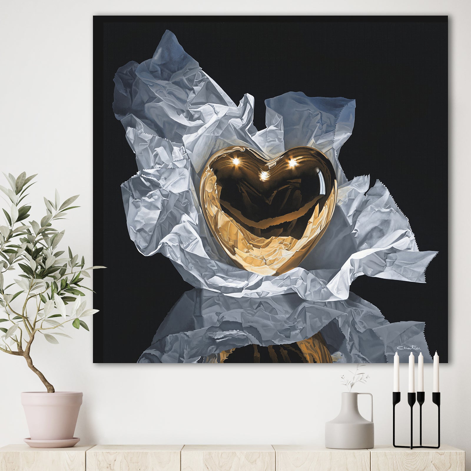 Heart Of Gold - Modern & Contemporary Canvas Wall Art