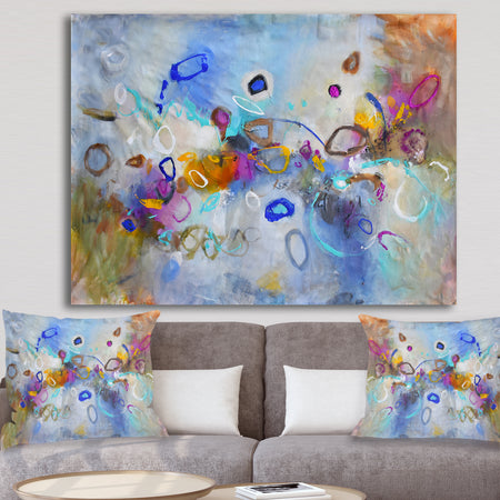 Energetic Dance Of Yellow And Blue - Gallery-wrapped Canvas