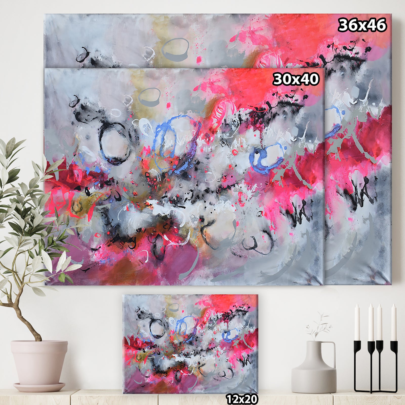 Pink It Up - Modern & Contemporary Canvas Wall Art