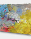 Blue And Yellow Color Spatters I - Modern & Contemporary Canvas Artwork