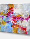 Blue And Yellow Color Spatters IV - Modern & Contemporary Canvas Wall Art