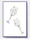 Crystal Paisley Wineglasses - Fashion Premium Canvas Wall Art