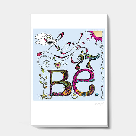 Let It Be Flower Power - Cottage Canvas Wall Art