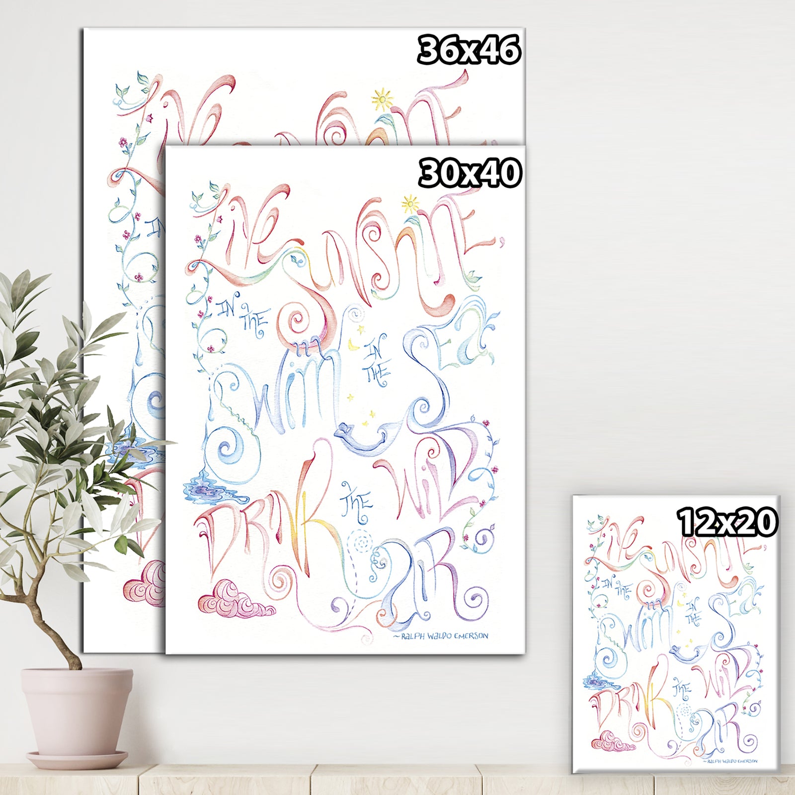 Live the Sunshine - Cottage Canvas Art Print