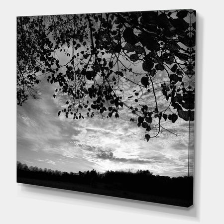Sundown Square B&W - Cottage Premium Canvas Wall Art