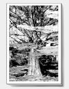 Tree In Reflection And Algea - Cottage Premium Canvas Wall Art