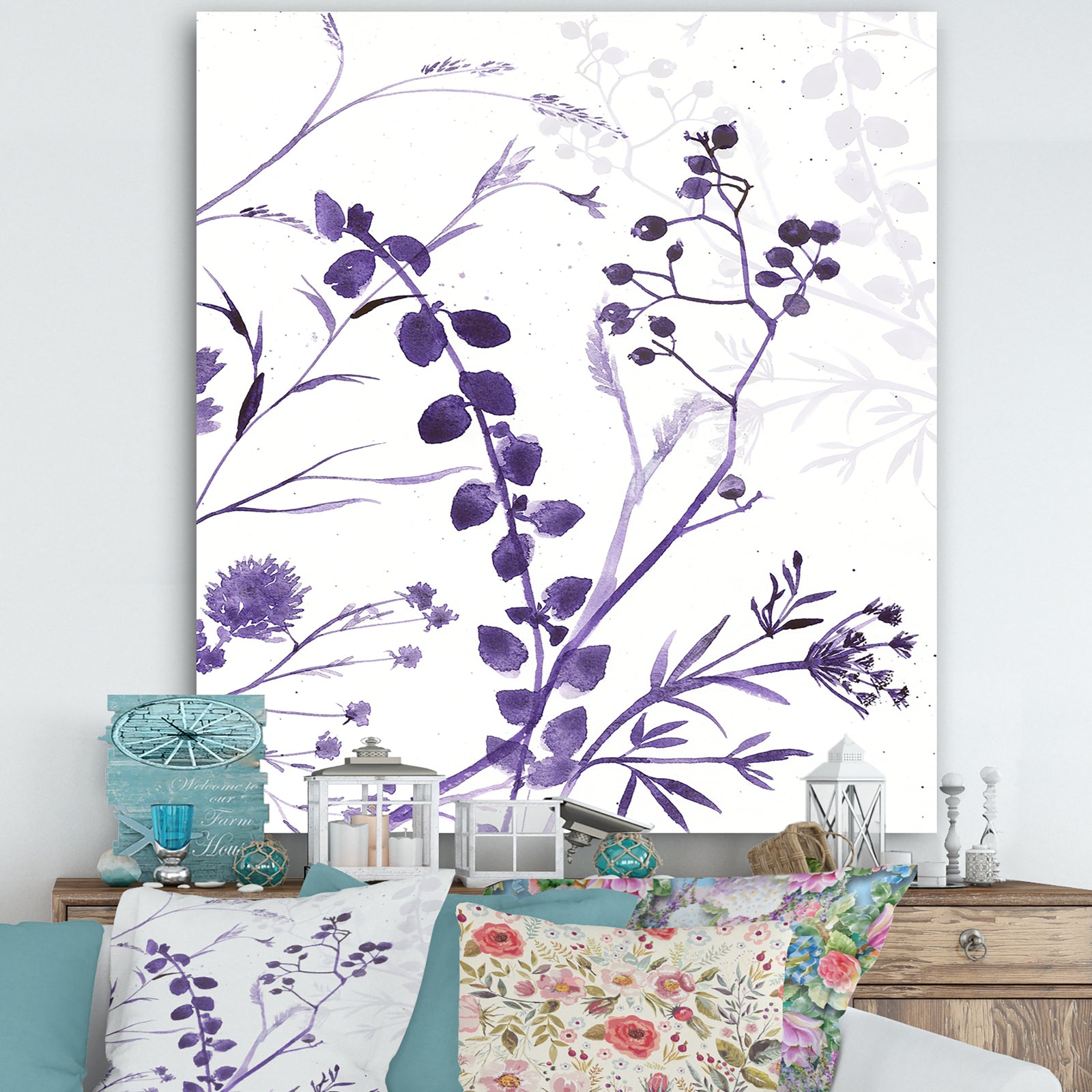Meadow Flowers In The Afternoon I - Cottage Canvas Wall Art