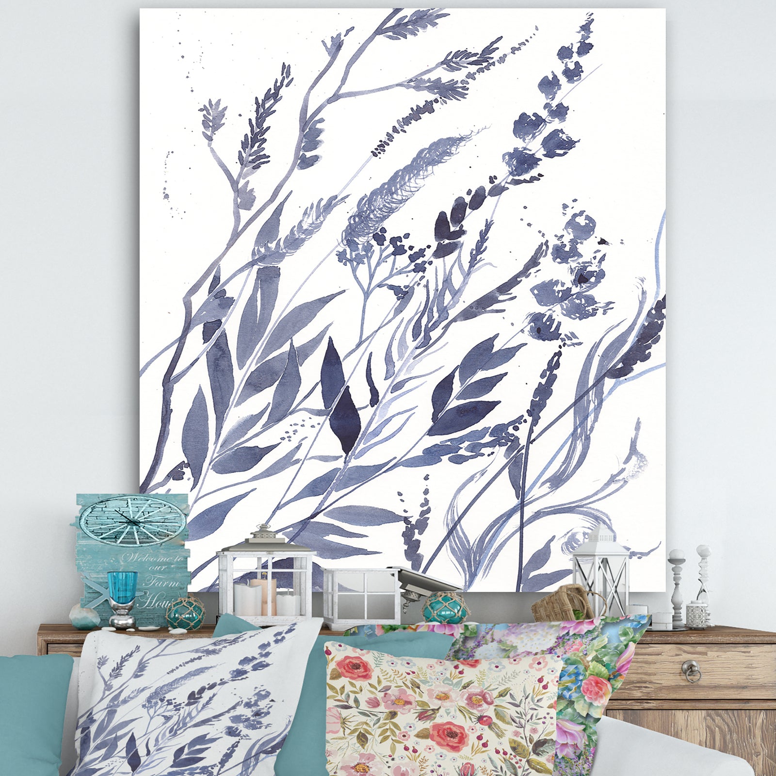 Meadow Flowers In The Afternoon II - Cottage Gallery-wrapped Canvas