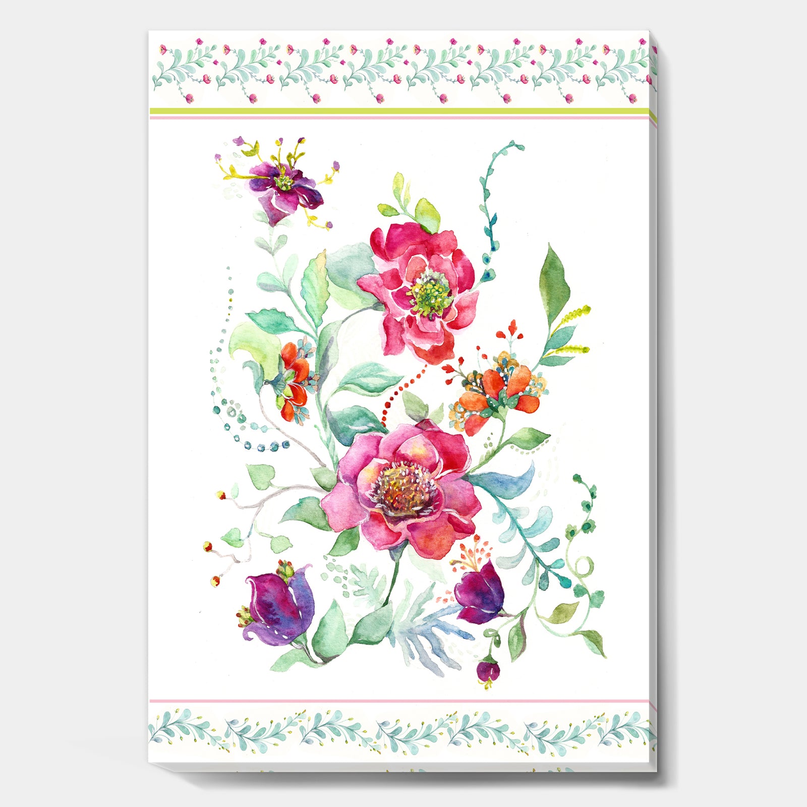 Sophisticated Flowers II - Cottage Canvas Artwork