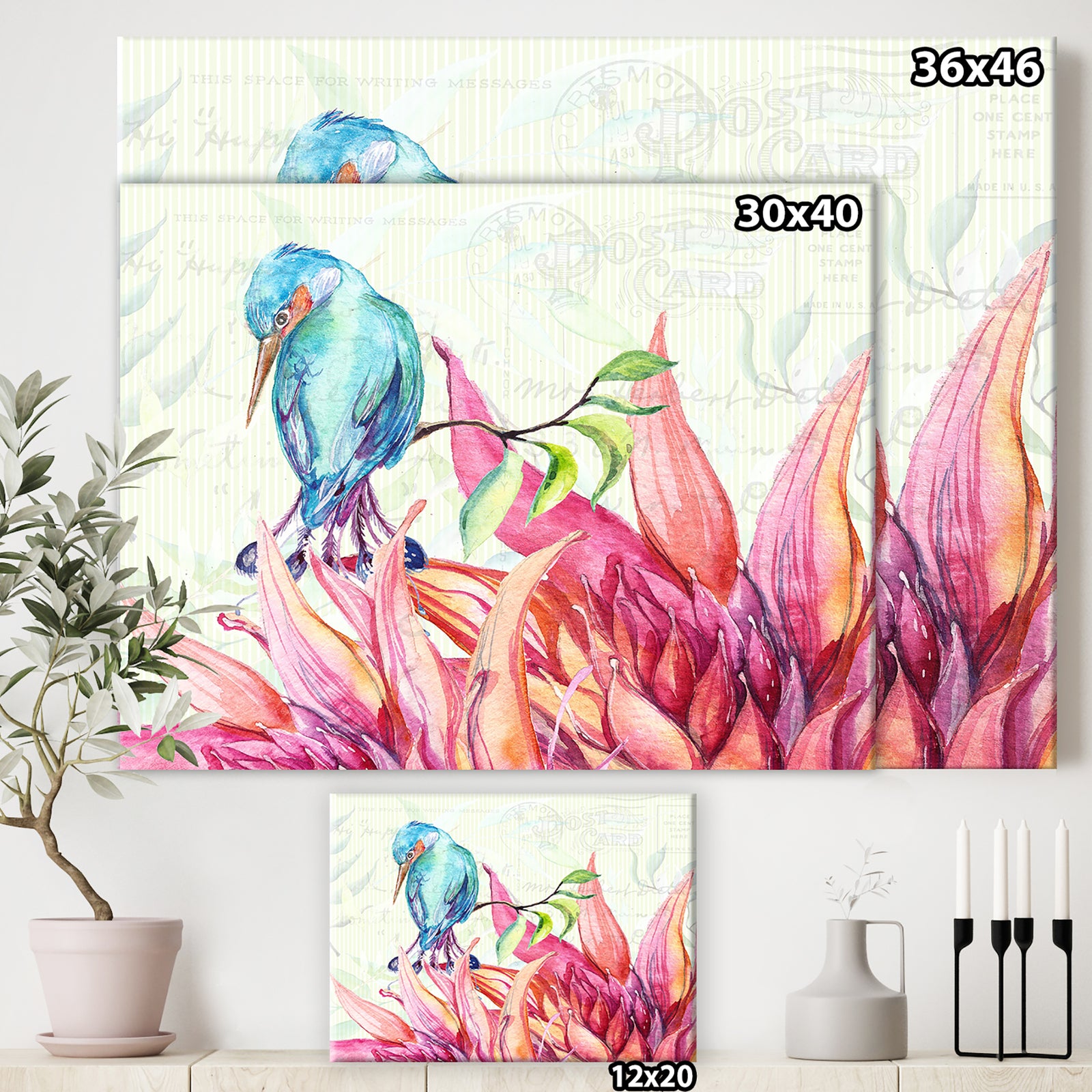 Tropical Garden I - Cottage Premium Canvas Wall Art