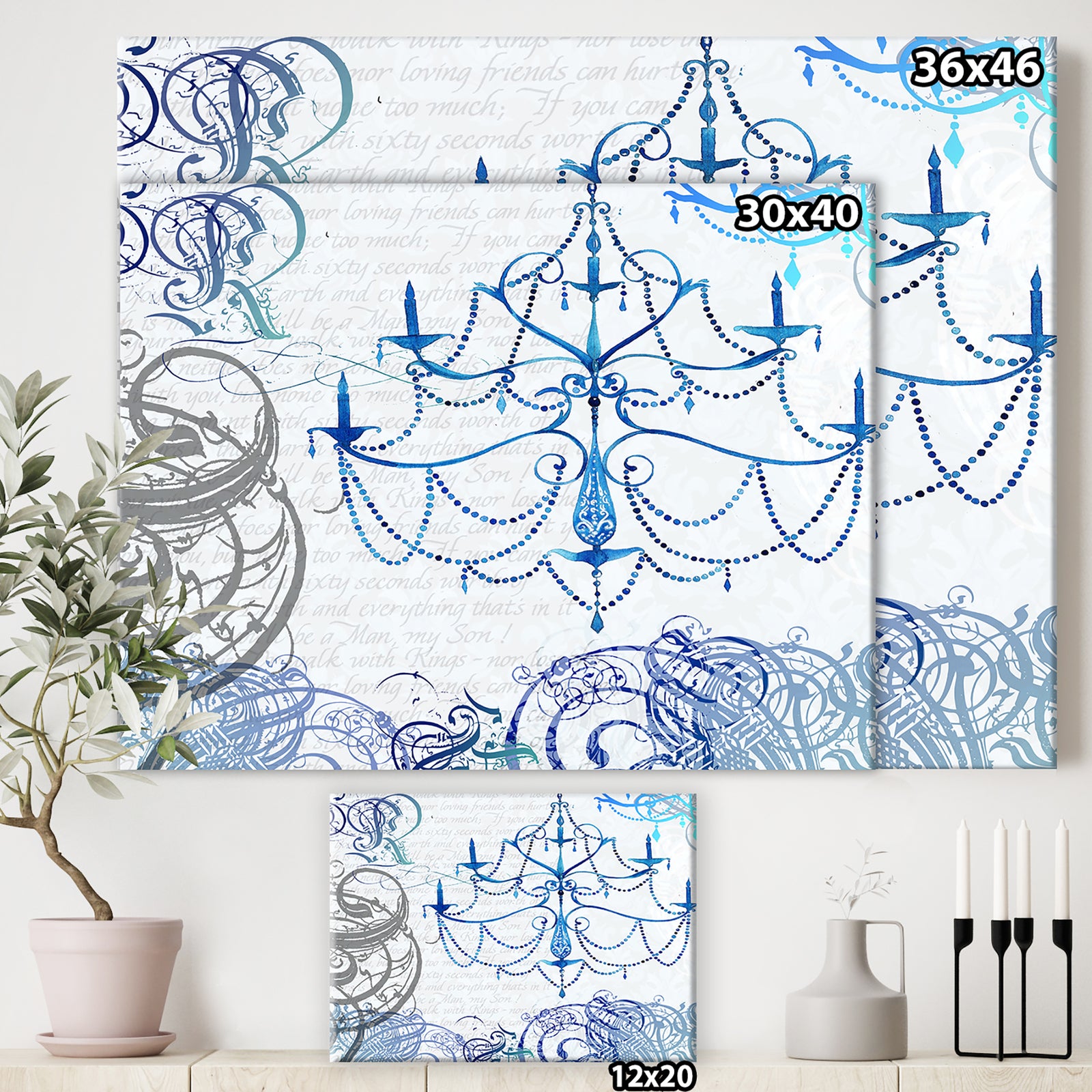 Chandelier IV - Fashion Canvas Art Print
