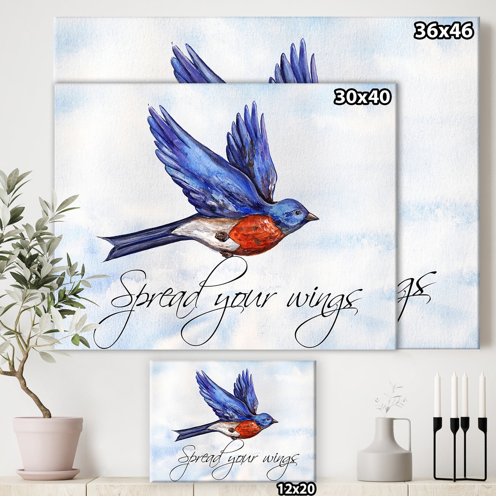 Bird Inspiration I - Cottage Gallery-wrapped Canvas